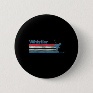Badge Rond 5 Cm Lunettes de ski rétro Whistler Canada 