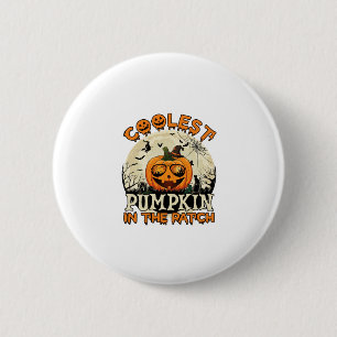 Badge Rond 5 Cm Lunettes de soleil Coolest Pumpkin Patch Chapeau d