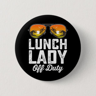 Badge Rond 5 Cm Lunettes de soleil de la dame du déjeuner hors ser
