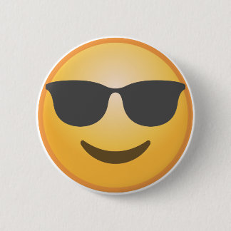 Badge Rond 5 Cm Lunettes de soleil de sourire Emoji