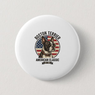 Badge Rond 5 Cm Lunettes de soleil drapeau américain classique de