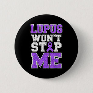 Badge Rond 5 Cm Lupus n'arrêtera pas guerrier combattant sensibili