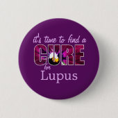 Badge Rond 5 Cm Lupus Sensibilisation Cure / Lilac Purple Personna (Devant)