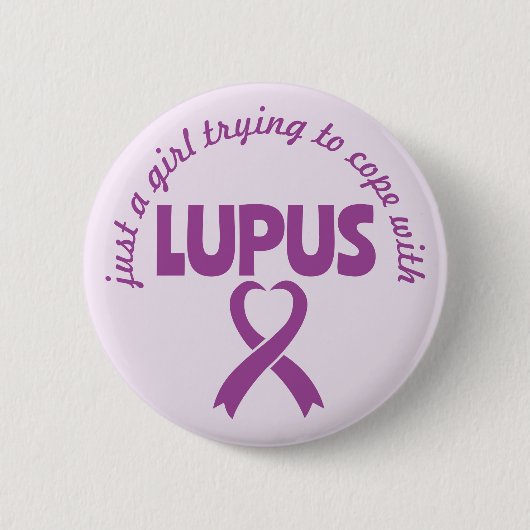 Badge Rond 5 Cm Lupus sensibilisation maladie auto-immune chroniqu (Devant)