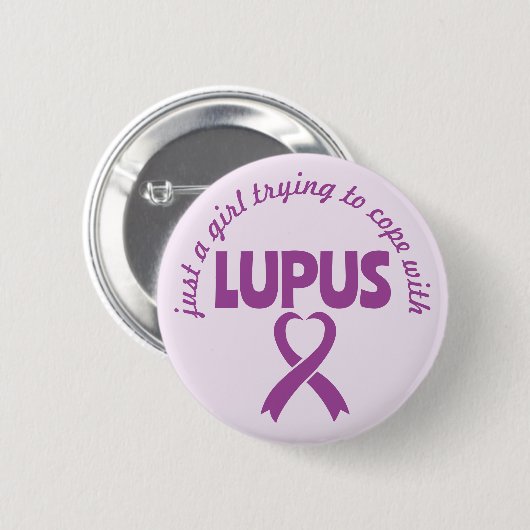 Badge Rond 5 Cm Lupus sensibilisation maladie auto-immune chroniqu (Devant & derrière)