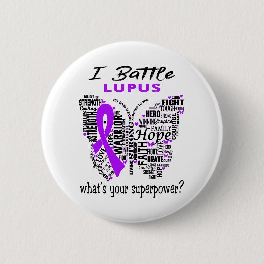 Badge Rond 5 Cm Lupus Sensibilisation Mois Ribbon Cadeaux (Devant)