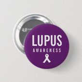 Badge Rond 5 Cm Lupus Sensibilisation Violet (Devant & derrière)