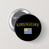 Badge Rond 5 Cm L'Uruguay d'or (Devant & derrière)