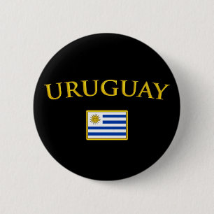 Badge Rond 5 Cm L'Uruguay d'or