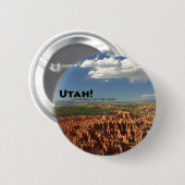 Badge Rond 5 Cm L'Utah (Devant & derrière)