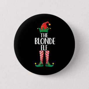 Badge Rond 5 Cm Lutin Blond Élutri de Noël de la Famille Correspon