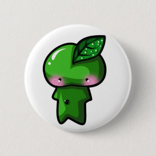 Badge Rond 5 Cm Lutin de feuille