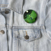 Badge Rond 5 Cm Lutin d'eau en cristal - bouton (En situation)