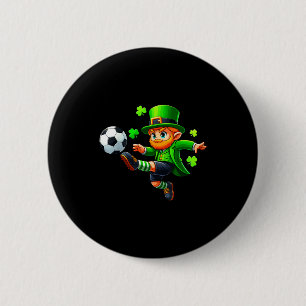 Badge Rond 5 Cm Lutin drôle irlandais Football St Patrick Hommes G