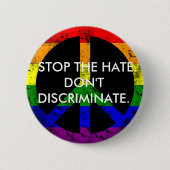 Badge Rond 5 Cm Lutte contre la discrimination et l'égalité Halte (Devant)