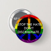 Badge Rond 5 Cm Lutte contre la discrimination et l'égalité Halte (Devant & derrière)