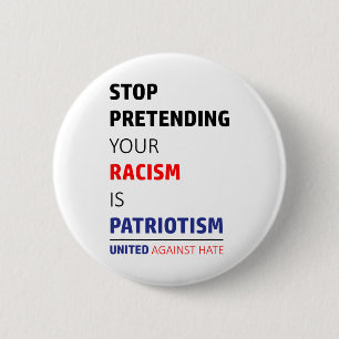 Badge Rond 5 Cm Lutte contre le racisme Trump Résiste contre la ha