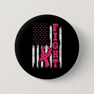 Badge Rond 5 Cm Lutte contre le ruban rose Drapeau Sensibilisation