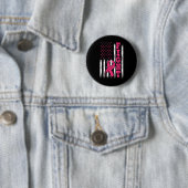 Badge Rond 5 Cm Lutte contre le ruban rose Drapeau Sensibilisation (En situation)