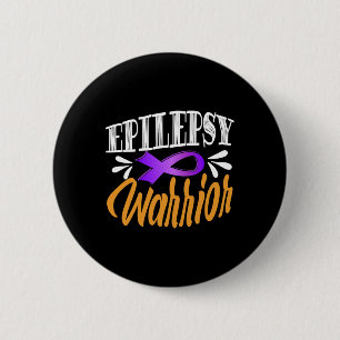 Badge Rond 5 Cm Lutte contre l'épilepsie Usa Epileptic Warrior Su