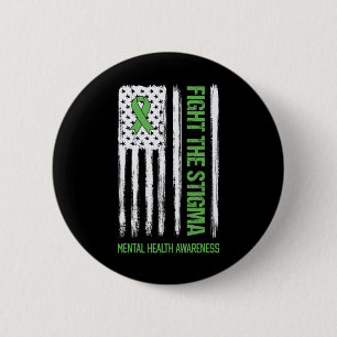 Badge Rond 5 Cm Lutte De Sensibilisation À La Santé Mentale La Sti