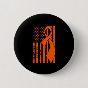 Badge Rond 5 Cm Lutter Contre La Leucémie Orange Ribbon Usa Drapea