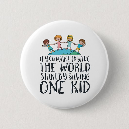 Badge Rond 5 Cm Lutter contre la maltraitance envers les enfants C (Devant)