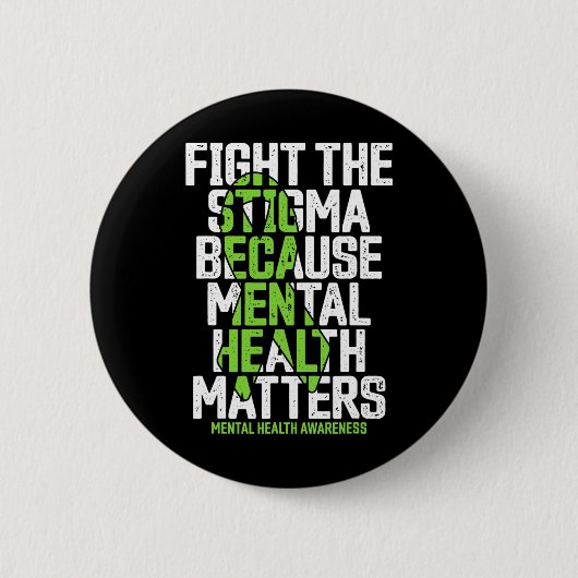 Badge Rond 5 Cm Lutter contre la stigmatisation parce que problème (Devant)