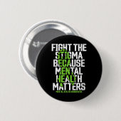 Badge Rond 5 Cm Lutter contre la stigmatisation parce que problème (Devant & derrière)