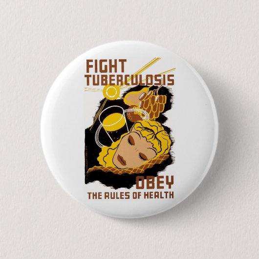 Badge Rond 5 Cm Lutter contre la tuberculose (Devant)