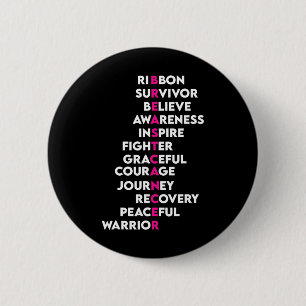 Badge Rond 5 Cm Lutter contre le cancer du sein reste un cancer du