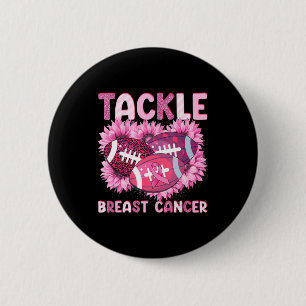 Badge Rond 5 Cm Lutter contre le football Cancer rose Ruban Cancer
