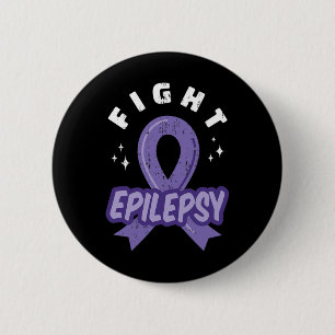 Badge Rond 5 Cm Lutter contre l'épilepsie violette Sensibilisation