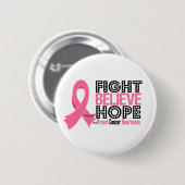 Badge Rond 5 Cm Lutter contre l'espoir - Cancer du sein (Devant & derrière)