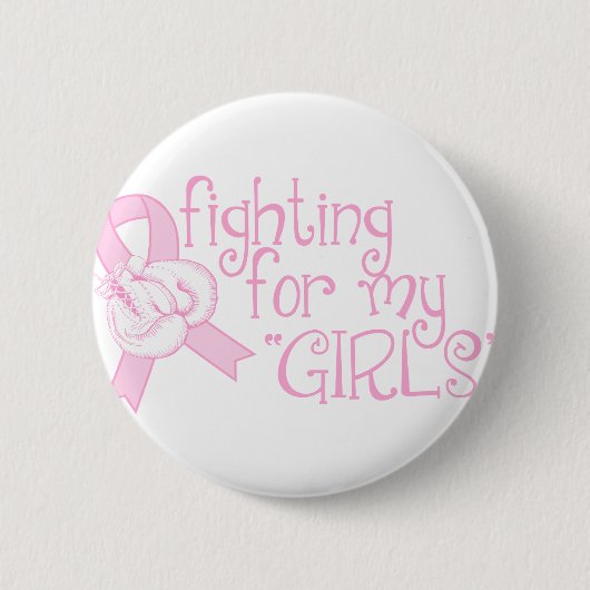 Badge Rond 5 Cm Lutter pour mes filles (Devant)