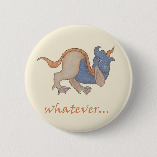 Badge Rond 5 Cm Luttrell Psalter "Quoi que..." (Devant)