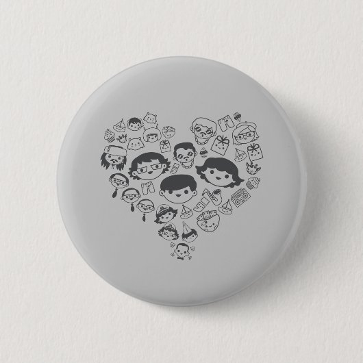Badge Rond 5 Cm Luv (Devant)