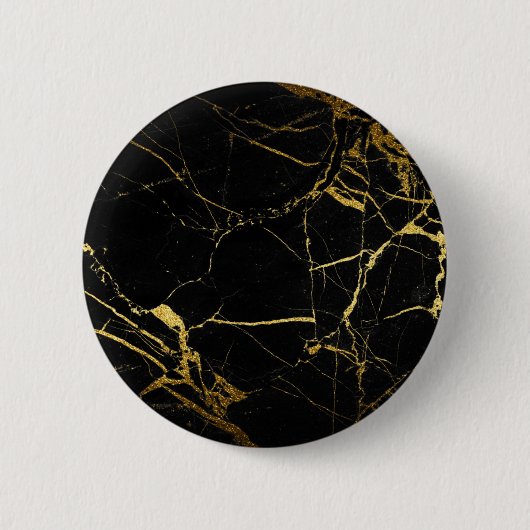Badge Rond 5 Cm Luxe Black and Gold Marble (Devant)