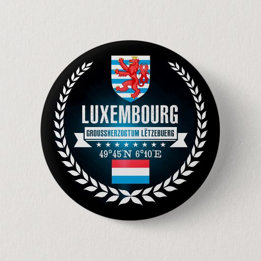 Badge Rond 5 Cm Luxembourg (Devant)