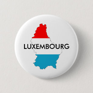 Badge Rond 5 Cm luxembourgeois feuille de drapeau forme silhouette
