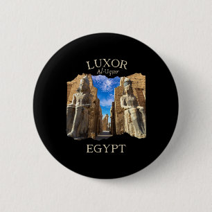 Badge Rond 5 Cm Luxor Egypte Souvenir Famille Croisière sur le Nil