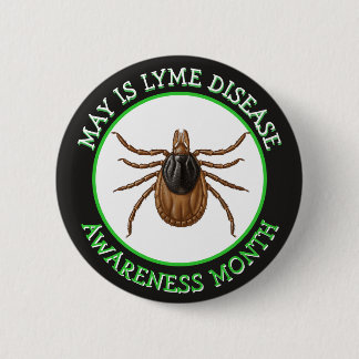 Badge Rond 5 Cm Lyme Disease Awareness Month | Deer Tick 