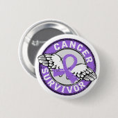 Badge Rond 5 Cm Lymphogranulomatose maligne du survivant 14 (Devant & derrière)