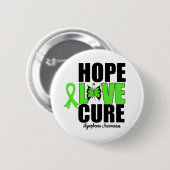 Badge Rond 5 Cm Lymphome aware Hope Love Cure (Devant & derrière)