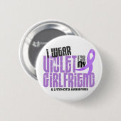 Badge Rond 5 Cm Lymphome de Hodgkins je porte la violette pour mon (Devant & derrière)