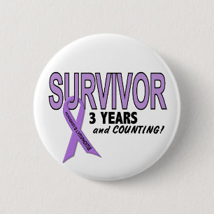 Badge Rond 5 Cm Lymphome de Hodgkins survivant de 3 ans