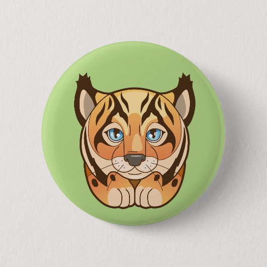 Badge Rond 5 Cm lynx (Devant)