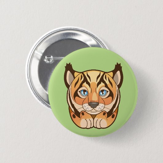 Badge Rond 5 Cm lynx (Devant & derrière)