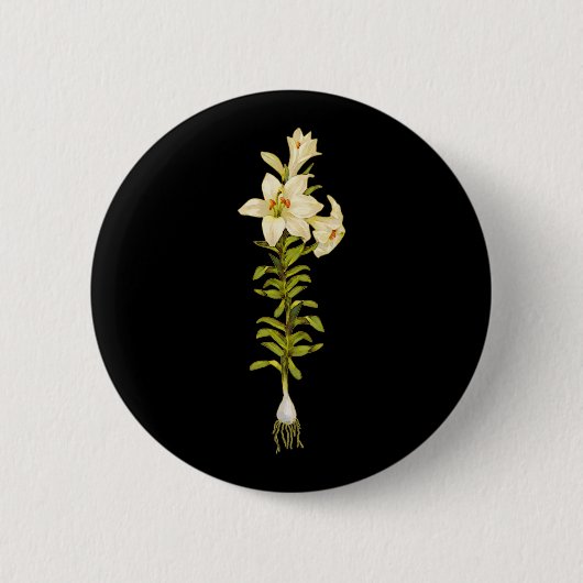 Badge Rond 5 Cm Lys blancs (Devant)