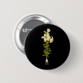 Badge Rond 5 Cm Lys blancs (Devant & derrière)